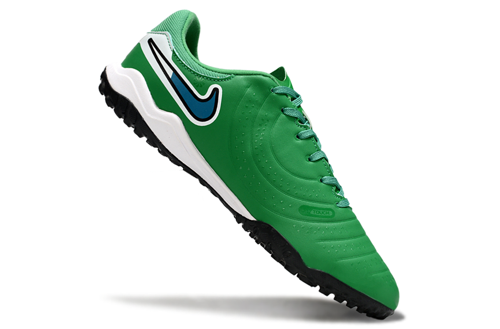 Tenis de Fútbol Nike Tiempo Legend 9 Pro TF - Verde, Blanco y Azul (Sintético / Turf)