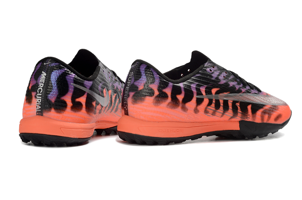 Tenis de Fútbol Nike Mercurial Vapor Academy TF - Negro, Naranja y Morado (Sintético / Turf)