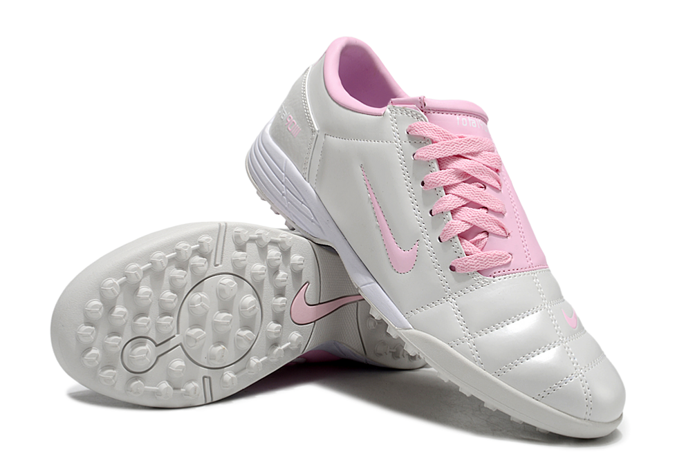 Tenis de Fútbol Nike Total 90 TF - Blanco / Rosado (Césped Sintético / Turf)