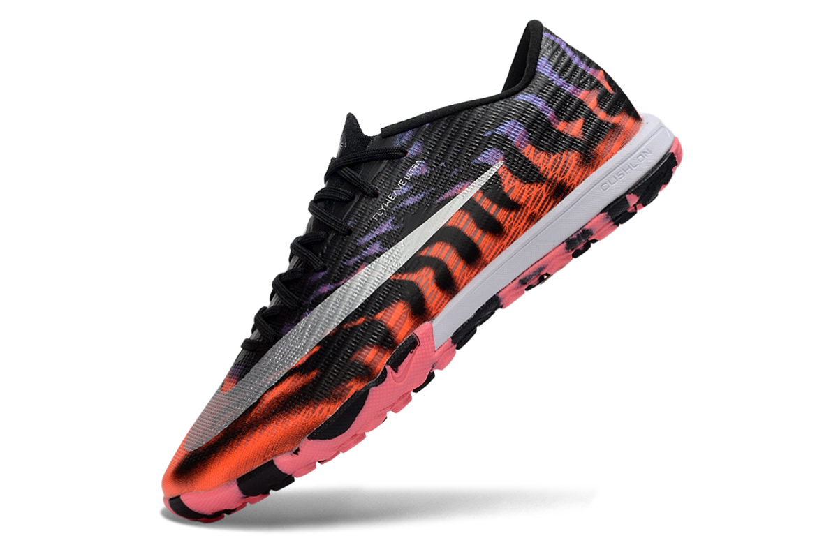 Tenis de Fútbol Nike Mercurial Vapor Academy TF - Negro, Naranja, Morado y Rosado (Sintético / Turf)
