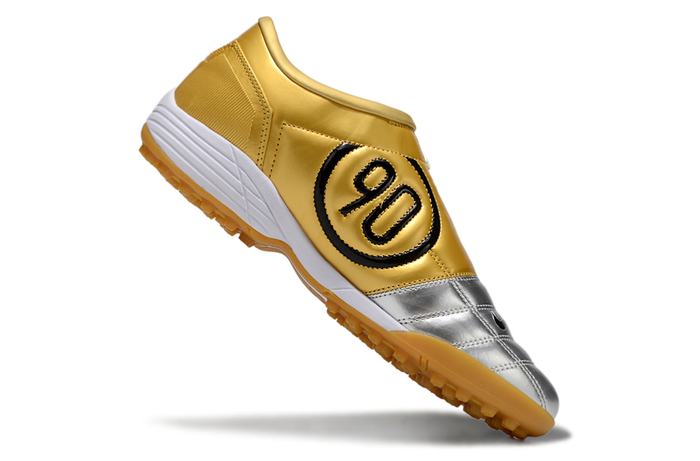 Tenis de Fútbol Nike Total 90 TF - Plata / Dorado (Césped Sintético / Turf)