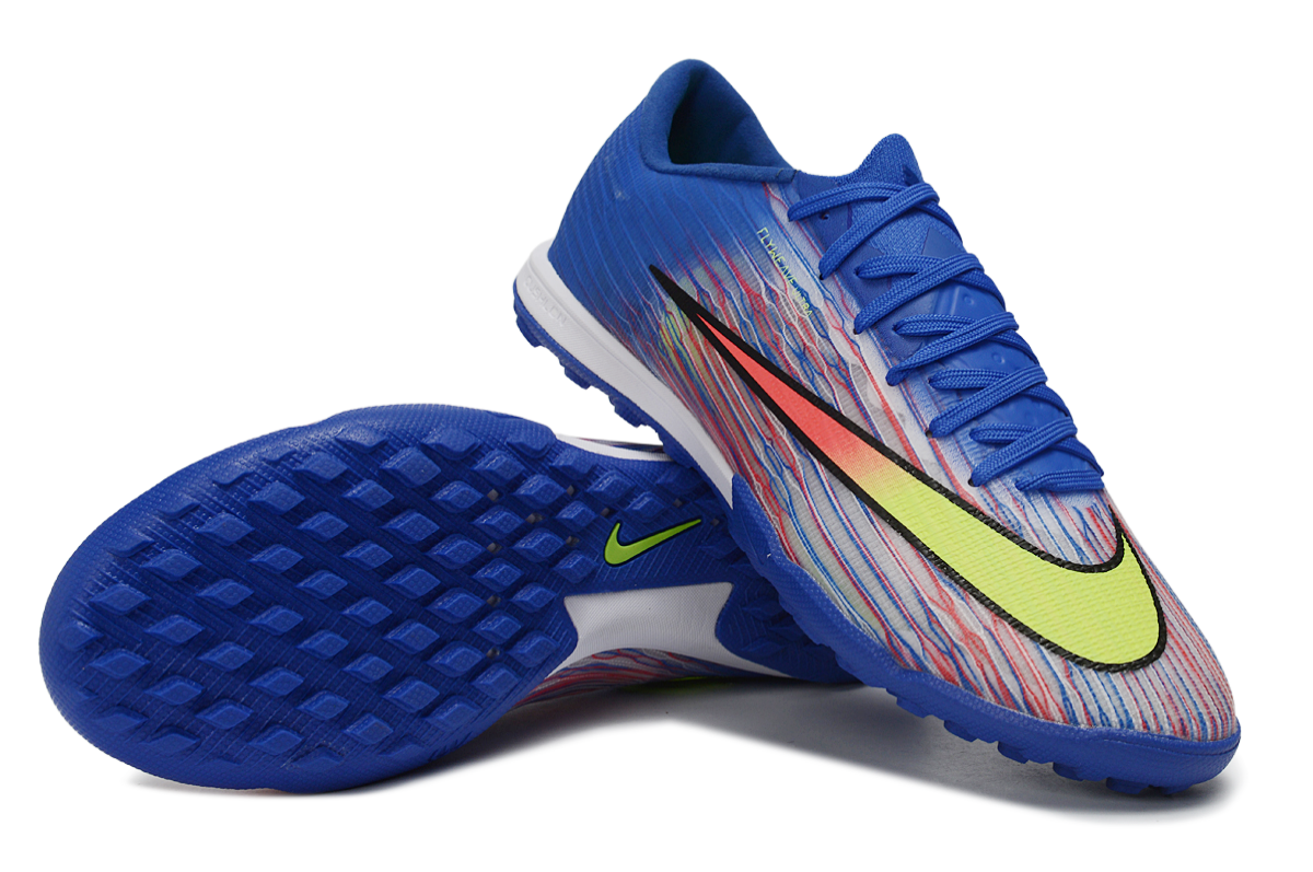 Tenis de Fútbol Nike Mercurial Vapor Academy TF - Azul, Negro, Rojo y Verde Lima (Sintético / Turf)