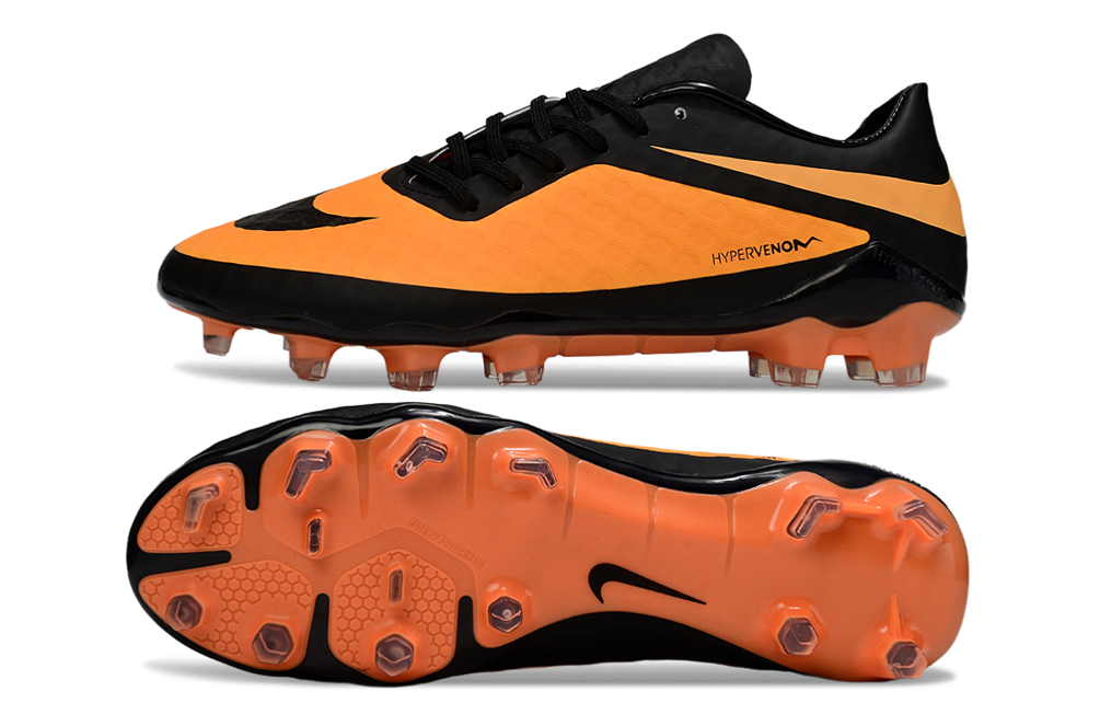 Tacos de Fútbol Nike Hypervenom Phantom FG - Naranja / Negro (Césped Natural / Firm Ground)