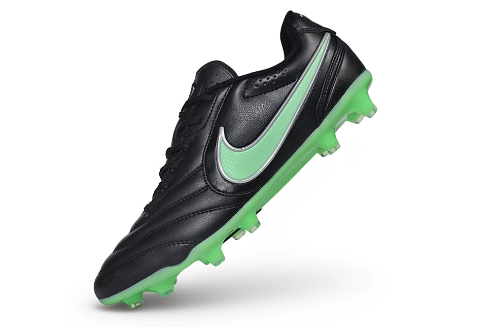 Tacos de Fútbol Nike Tiempo Ligera Pro FG - Negro / Verde (Césped Natural / Firm Ground)