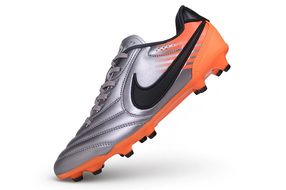 Tacos de Fútbol Nike Tiempo Ligera Pro FG - Gris / Naranja (Césped Natural / Firm Ground)