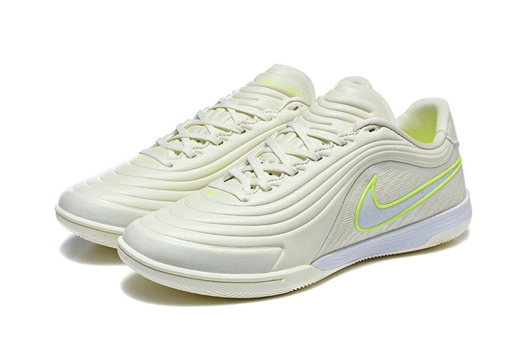 Tenis de Fútbol Nike Tiempo IC - Blanco / Verde Limón (Césped Interior / Futsal)