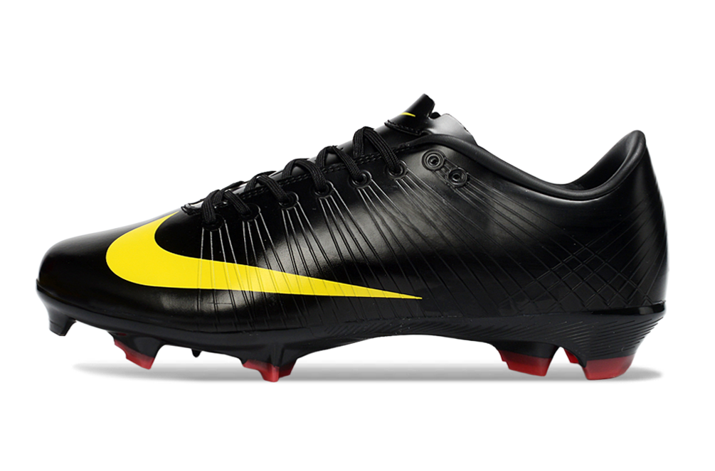 Tacos de Fútbol Nike Mercurial FG - Negro / Amarillo (Césped Natural / Firm Ground)