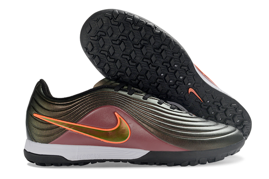 Tenis de Fútbol Nike Tiempo Legend 10 Pro TF - Verde Oscuro tornasolado, Granate y Naranja (Sintético / Turf)