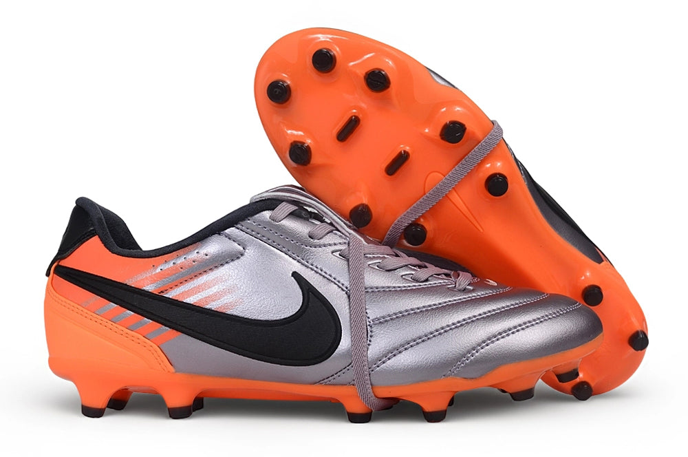 Tacos de Fútbol Nike Tiempo Ligera Pro FG - Gris / Naranja (Césped Natural / Firm Ground)