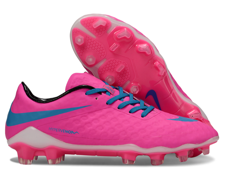 Tacos de Fútbol Nike Hypervenom Phantom FG - Rosado / Azul (Césped Natural / Firm Ground)