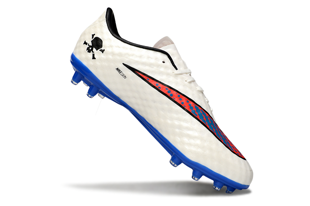 Tacos de Fútbol Nike Hypervenom Phantom FG - Blanco / Azul / Naranja (Césped Natural / Firm Ground)