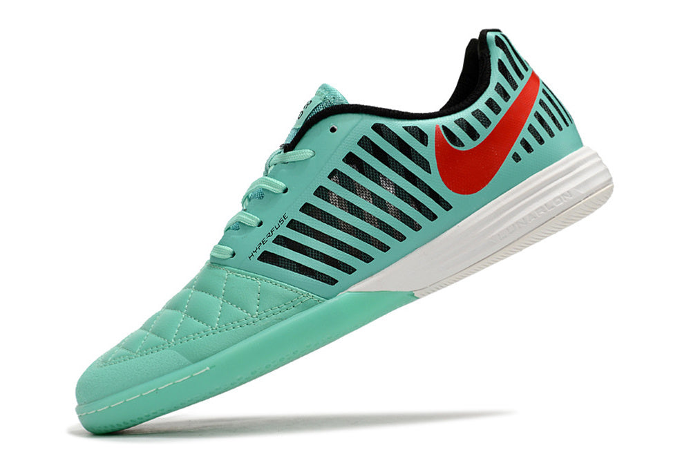 Tenis de Fútbol Nike Lunar Gato II - Turquesa / Menta, Swoosh Rojo, Forro Negro y Suela Turquesa (Césped Interior / Futsal)