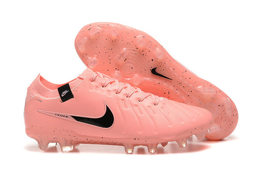 Tacos de Fútbol Nike Tiempo Legend 9 Elite FG - Rosa Salmón y Negro (Césped Natural / Firm Ground)