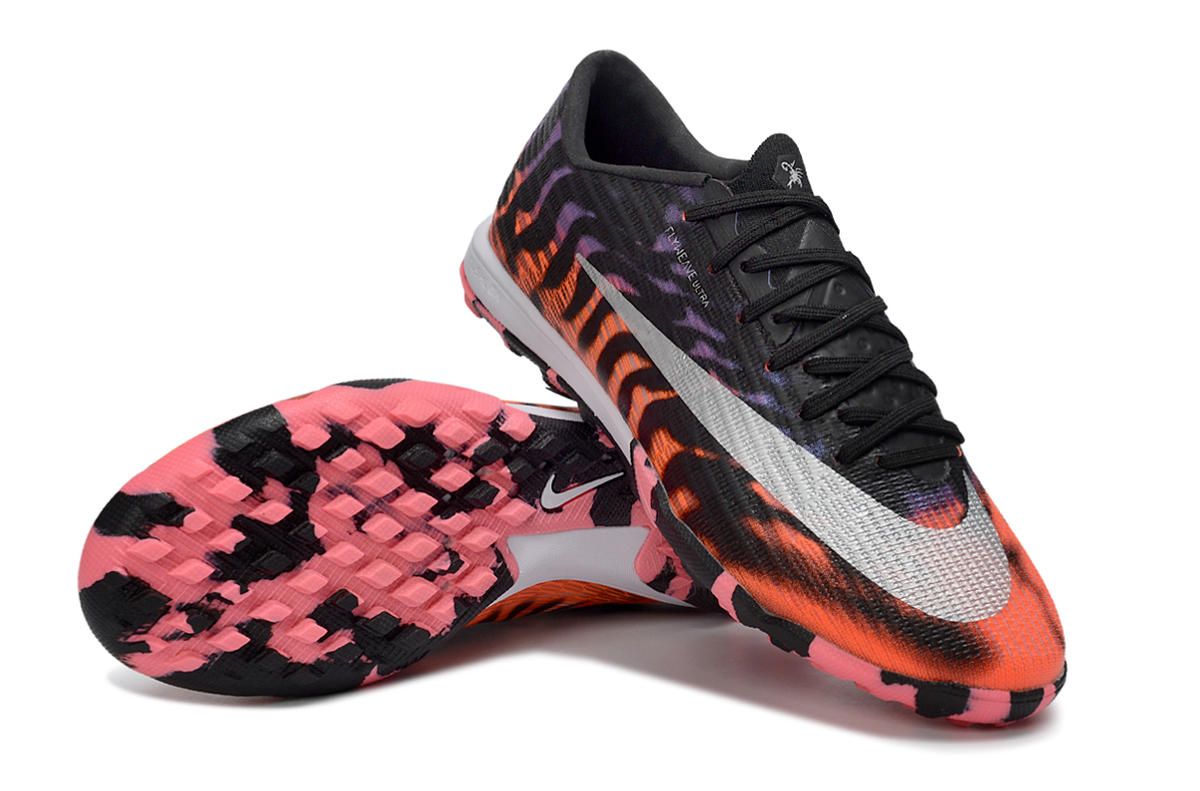 Tenis de Fútbol Nike Mercurial Vapor Academy TF - Negro, Naranja, Morado y Rosado (Sintético / Turf)