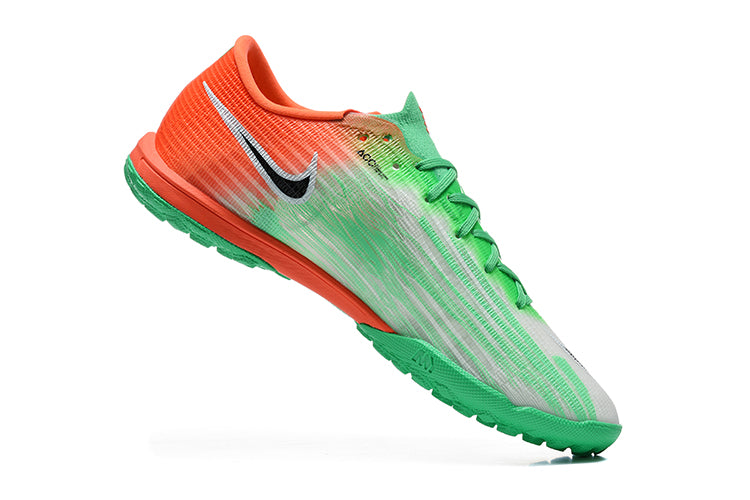 Tenis de Fútbol Nike Mercurial Vapor Academy TF - Verde, Naranja, Blanco y Negro (Sintético / Turf)