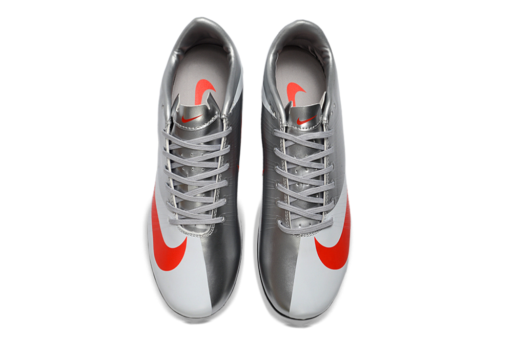 Tacos de Fútbol Nike Mercurial FG - Plata / Rojo (Césped Natural / Firm Ground)