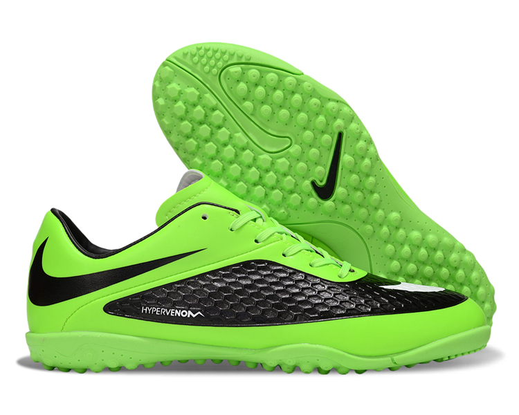 Tenis de Fútbol Nike Hypervenom Phantom TF - Verde / Negro (Césped Sintético / Turf)