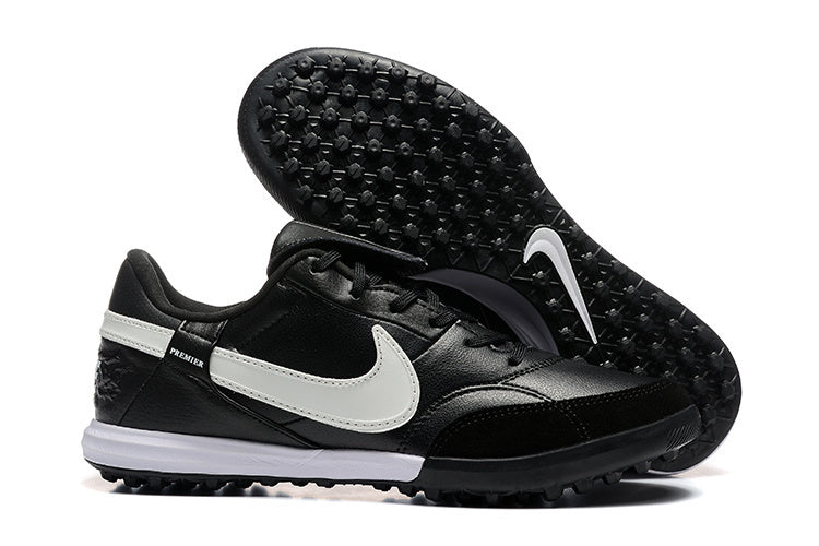 Tenis de Fútbol Nike Premier 3 TF - Negro y Blanco (Sintético / Turf)