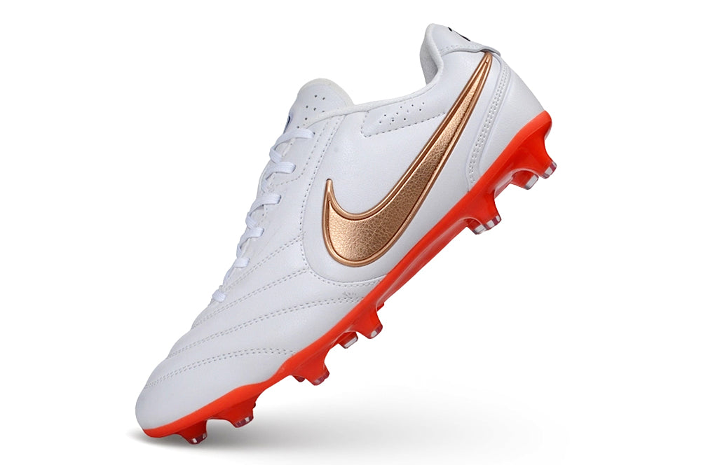 Tacos de Fútbol Nike Tiempo Ligera Pro FG - Blanco / Dorado (Césped Natural / Firm Ground)