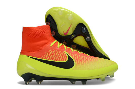 Tacos de Fútbol Nike Magista Obra Elite FG - Naranja, Amarillo Volt y Negro (Césped Natural)