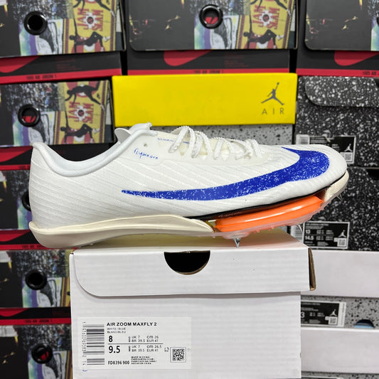 Spikes Nike Air Zoom MaxFly 2 (Blanco y Azul)