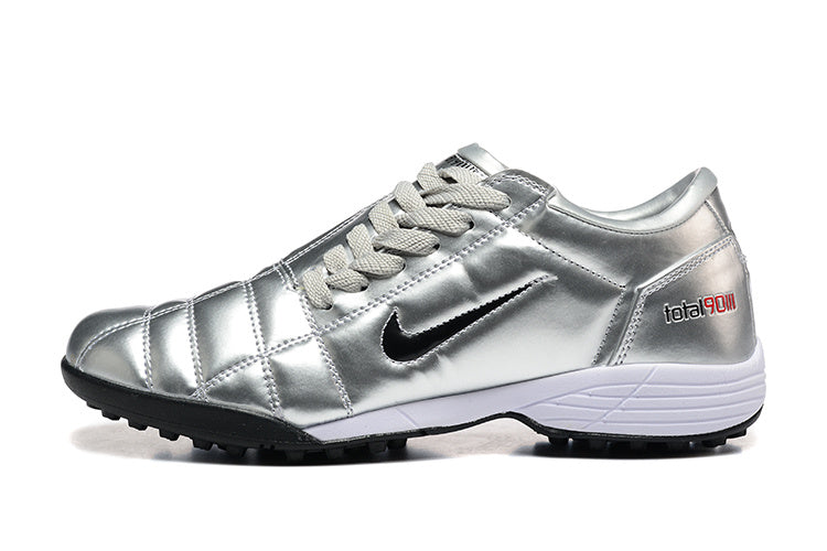 Tenis de Fútbol Nike Total 90 TF - Plata / Negro (Césped Sintético / Turf)