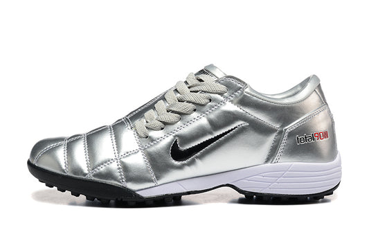 Tenis de Fútbol Nike Total 90 TF - Plata / Negro (Césped Sintético / Turf)