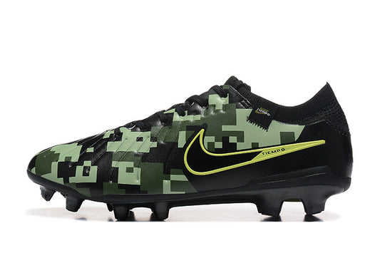 Tacos de Fútbol Nike Tiempo Legend 9 Elite FG - Negro, Verde Militar y Verde Lima (Césped Natural / Firm Ground)