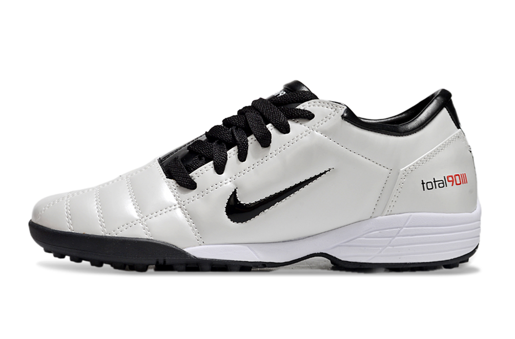 Tenis de Fútbol Nike Total 90 TF - Blanco / Negro (Césped Sintético / Turf)