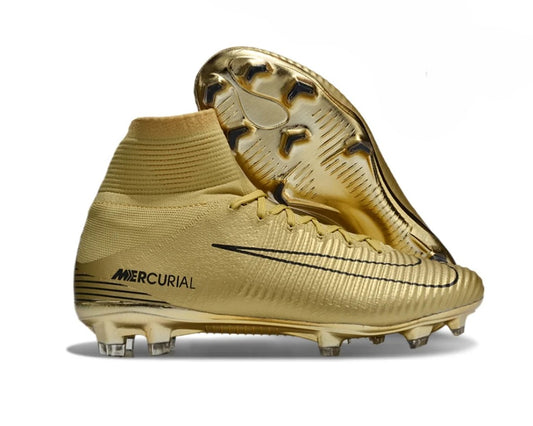 Tacos de Fútbol Nike Mercurial Superfly 4 Elite FG - Dorado y Negro (Césped Natural)