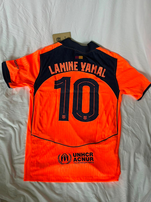 Camiseta Barcelona 2 2025 #10 Lamine Yamal Versión Jugador