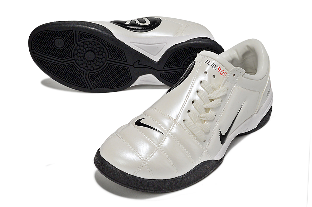 Tenis de Fútbol Nike Total 90 IC - Blanco / Negro (Césped Interior / Futsal)
