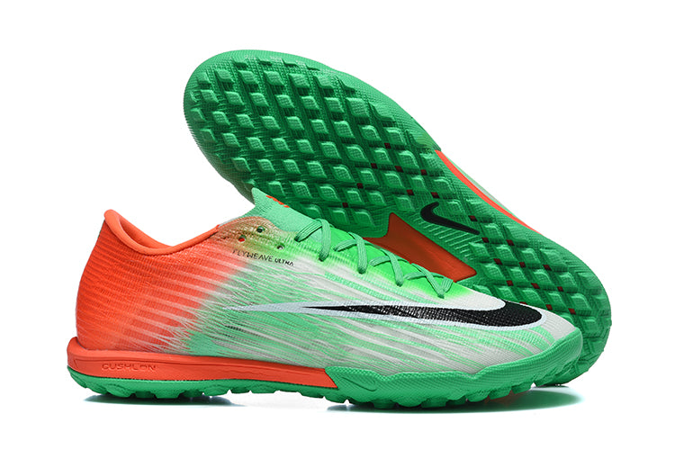 Tenis de Fútbol Nike Mercurial Vapor Academy TF - Verde, Naranja, Blanco y Negro (Sintético / Turf)