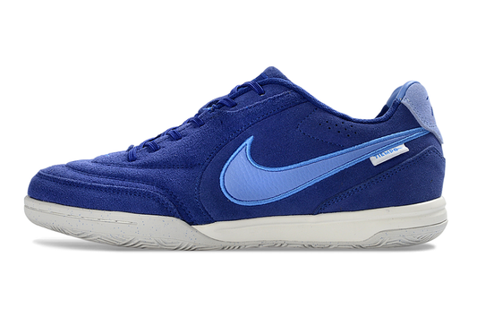Tenis de Fútbol Nike Tiempo - Azul Rey, Azul Claro y Blanco (Césped Interior / Futsal)