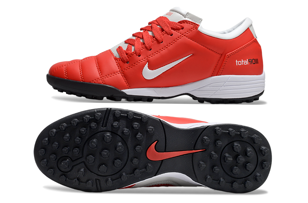 Tenis de Fútbol Nike Total 90 TF - Rojo / Blanco (Césped Sintético / Turf)