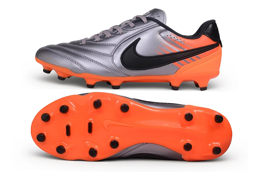 Tacos de Fútbol Nike Tiempo Ligera Pro FG - Gris / Naranja (Césped Natural / Firm Ground)