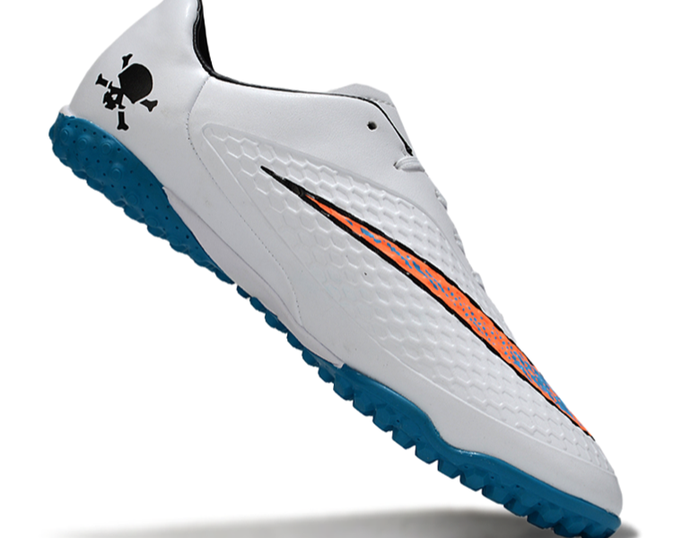 Tenis de Fútbol Nike Hypervenom Phantom TF - Blanco / Azul (Césped Sintético / Turf)