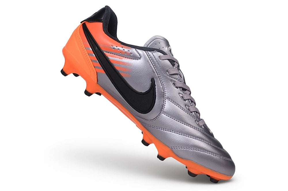 Tacos de Fútbol Nike Tiempo Ligera Pro FG - Gris / Naranja (Césped Natural / Firm Ground)