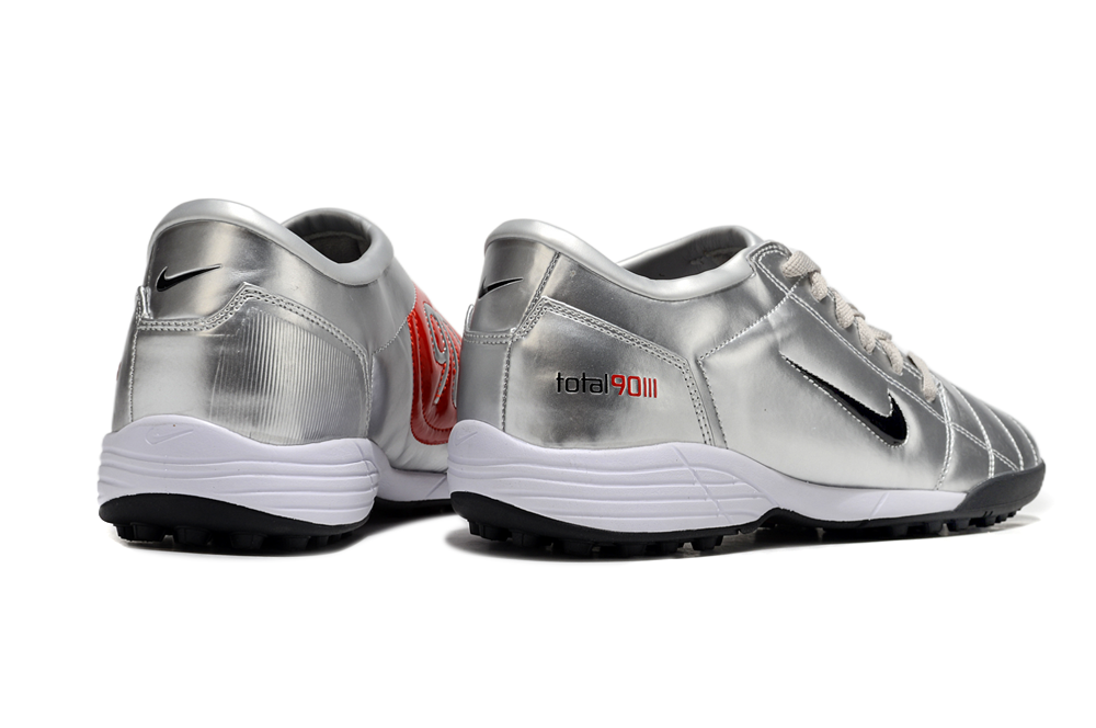 Tenis de Fútbol Nike Total 90 TF - Plata / Negro (Césped Sintético / Turf)
