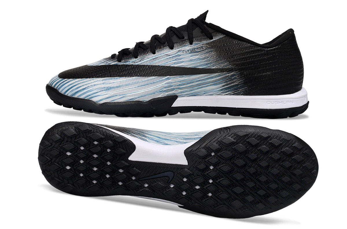 Tenis de Fútbol Nike Mercurial Vapor Academy TF - Negro, Blanco y Azul (Sintético / Turf)