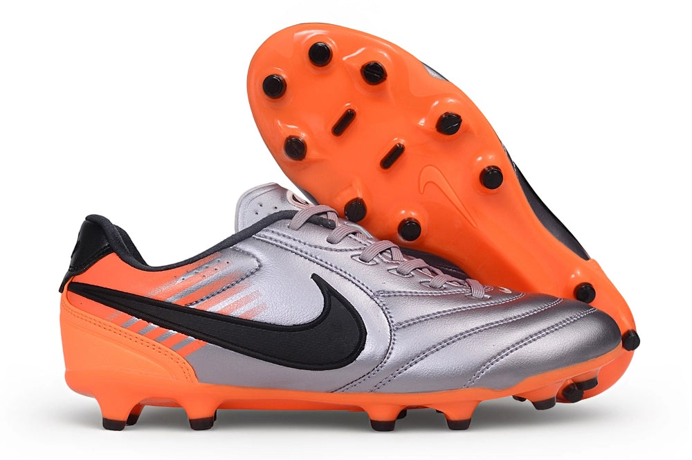 Tacos de Fútbol Nike Tiempo Ligera Pro FG - Gris / Naranja (Césped Natural / Firm Ground)
