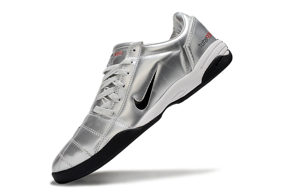 Tenis de Fútbol Nike Total 90 IC - Plata / Negro (Césped Interior / Futsal)