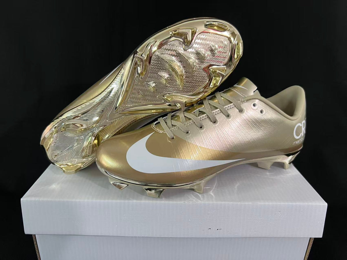Tacos de Fútbol Nike Mercurial FG - Dorado / Blanco (Césped Natural / Firm Ground)