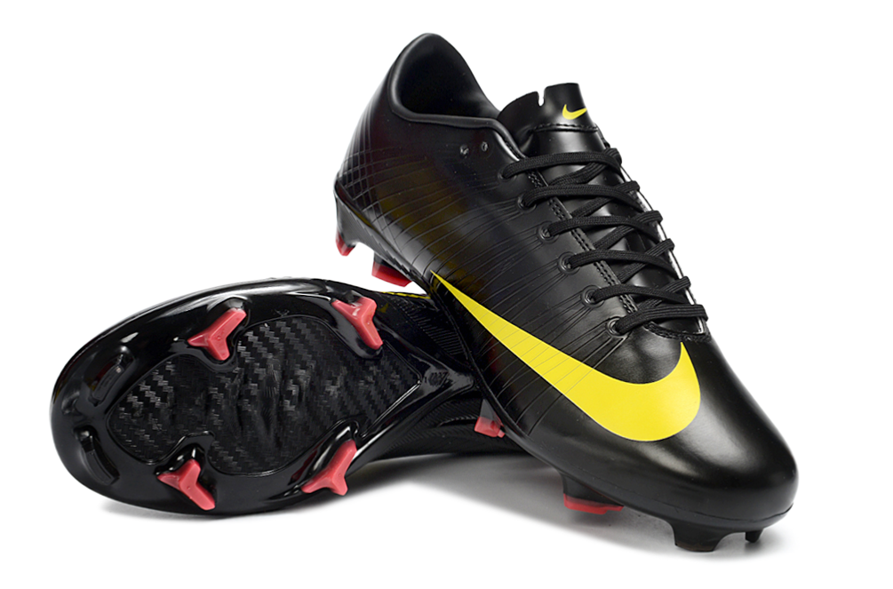 Tacos de Fútbol Nike Mercurial FG - Negro / Amarillo (Césped Natural / Firm Ground)