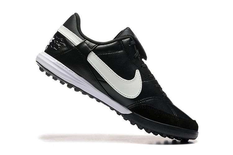 Tenis de Fútbol Nike Premier 3 TF - Negro y Blanco (Sintético / Turf)