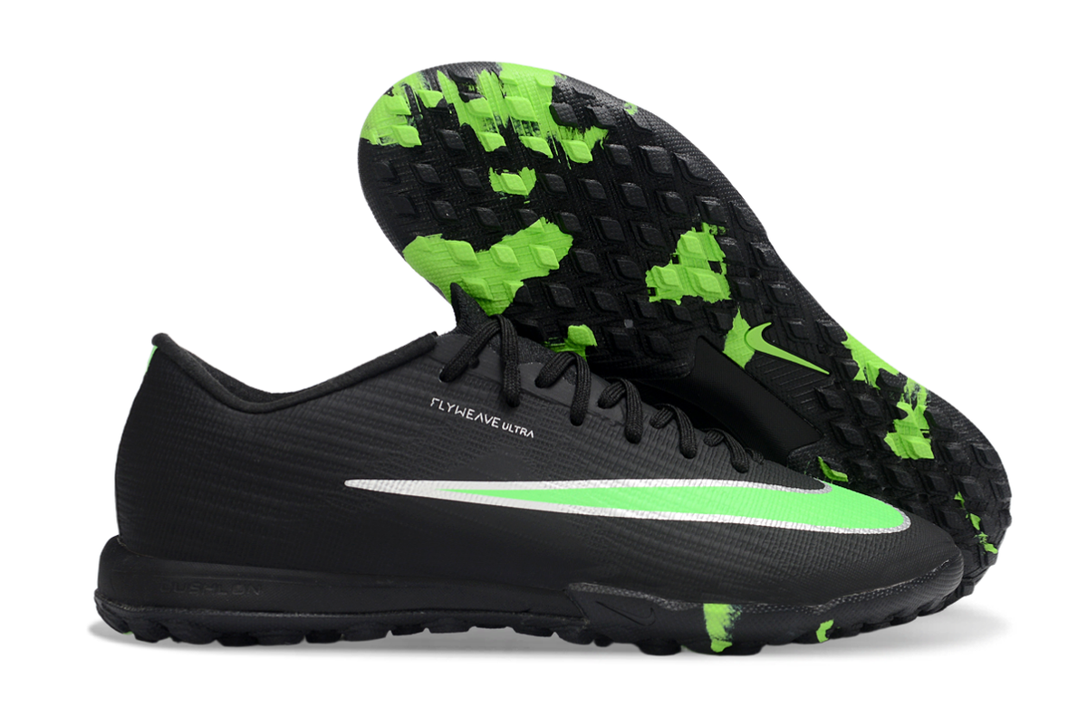 Tenis de Fútbol Nike Mercurial Vapor Academy TF - Negro y Verde Lima (Sintético / Turf)