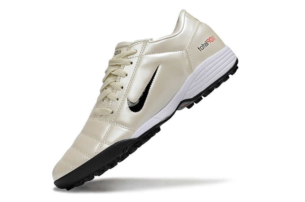 Tenis de Fútbol Nike Total 90 TF - Beige / Negro (Césped Sintético / Turf)