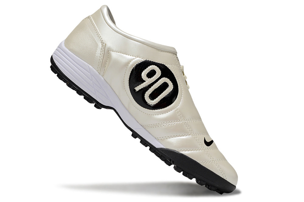 Tenis de Fútbol Nike Total 90 TF - Beige / Negro (Césped Sintético / Turf)