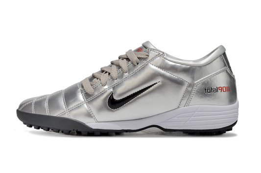 Tenis de Fútbol Nike Total 90 TF - Plata / Negro (Césped Sintético / Turf)