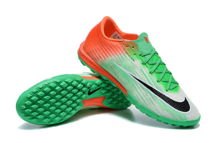 Tenis de Fútbol Nike Mercurial Vapor Academy TF - Verde, Naranja, Blanco y Negro (Sintético / Turf)